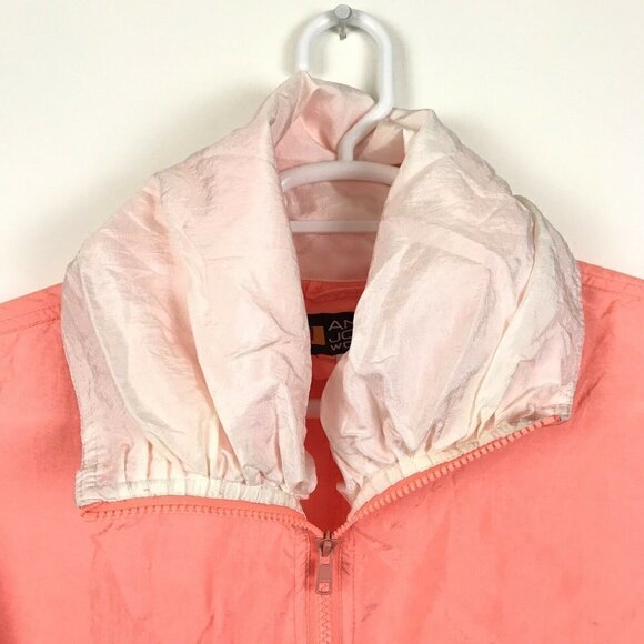 Vintage Andy Johns Windbreaker Neon Pink Nylon Small - Picture 2 of 8